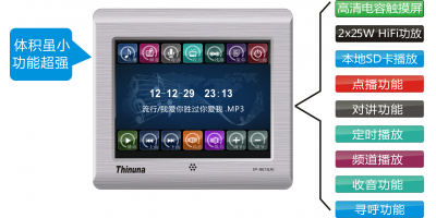 Thinuna  IP-9616AI  觸摸點播對講終端