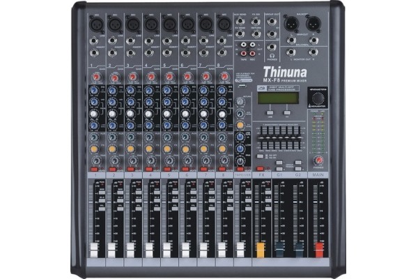 Thinuna（聲優(yōu)諾）MX-F系列專業(yè)級立體聲兩編組調音臺上市，內置USB播放及24位數(shù)字效果器，用途極為廣泛！